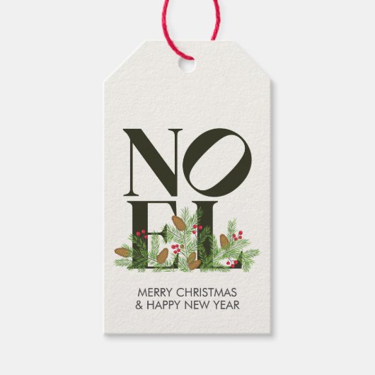 NOEL Pop Letter Art Geïnspireerd op kerst Cadeaulabel (Voorkant)