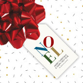 NOEL Pop Letter Art Geïnspireerd op kerst Cadeaulabel