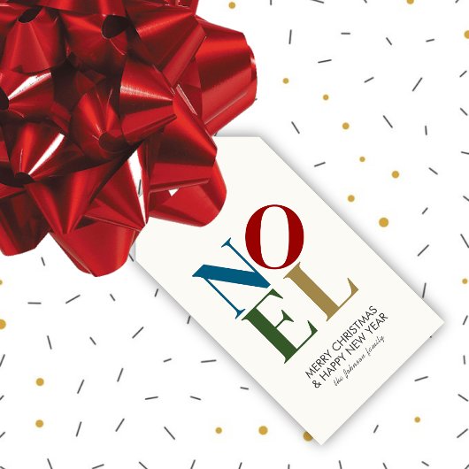 NOEL Pop Letter Art Geïnspireerd op kerst Cadeaulabel