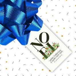NOEL Pop Letter Art Geïnspireerd op kerst Cadeaulabel
