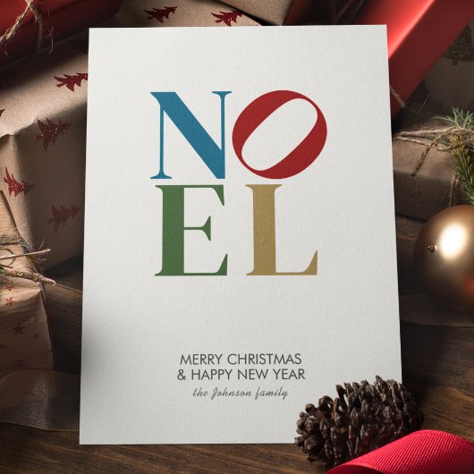 NOEL Pop Letter Art Geïnspireerd op kerst Feestdagenkaart