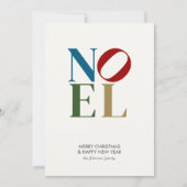 NOEL Pop Letter Art Geïnspireerd op kerst Feestdagenkaart (Voorkant)