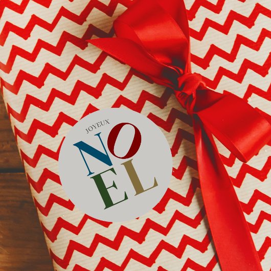 NOEL Pop Letter Art Geïnspireerd op kerst Ronde Sticker