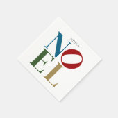 NOEL Pop Letter Art Geïnspireerd op kerst Servet (Hoek)