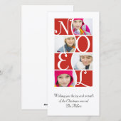 NOEL Puzzel in het Rode Wenskaart van Kerstmis Feestdagenkaart (Voorkant / Achterkant)