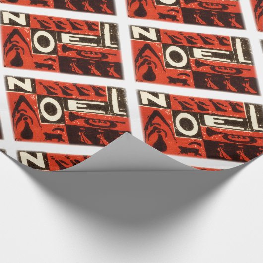 Noel Red Cadeaupapier (Hoek)