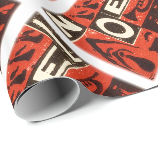 Noel Red Cadeaupapier (Rol Hoek)