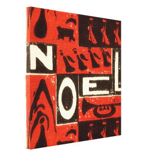 Noel Red Canvas Afdruk