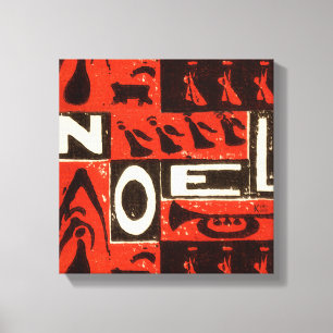Noel Red Canvas Afdruk