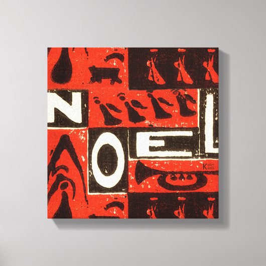 Noel Red Canvas Afdruk (Voorkant)