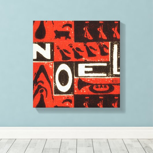 Noel Red Canvas Afdruk (Insitu (Houten vloer))