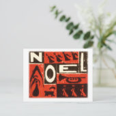 Noel Red Feestdagenkaart (Staand voorkant)