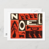 Noel Red Feestdagenkaart (Voorkant / Achterkant)