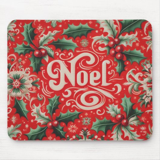 Noel Red & Green Muismat (Voorkant)
