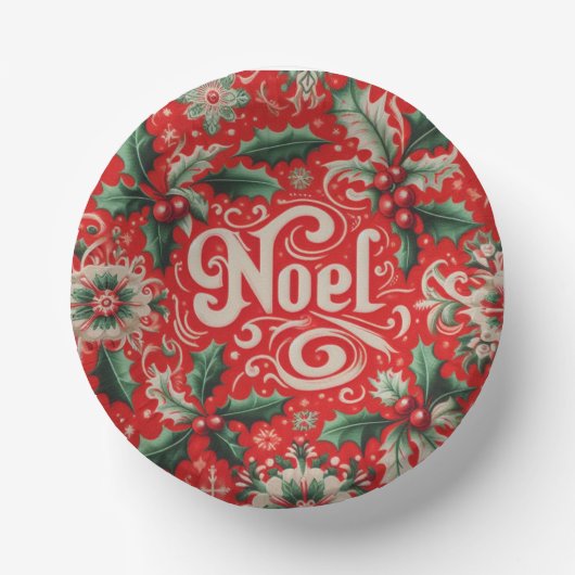 Noel Red & Green Papieren Kommen (Voorkant)