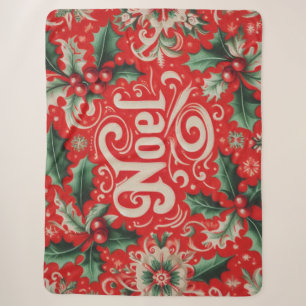 Noel Red & Green Sherpa Deken