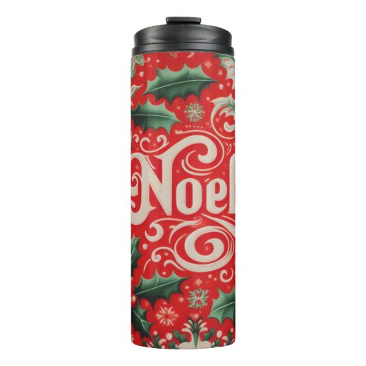 Noel Red & Green Thermosbeker (Voorkant)