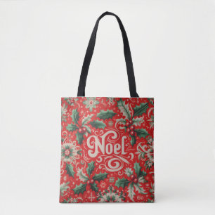 Noel Red & Green Tote Bag