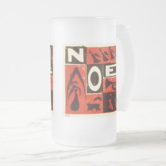 Noel Red Matglas Bierpul (Voorkant rechts)