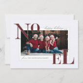 Noel Red Pset Pattern-kerstfeestkaart Feestdagenkaart (Voorkant)