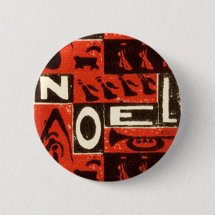 Noel Red Ronde Button 5,7 Cm