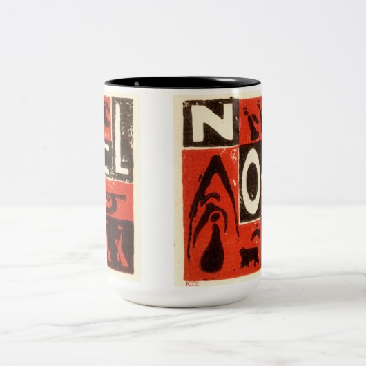 Noel Red Tweekleurige Koffiemok (Center)