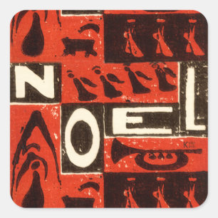 Noel Red Vierkante Sticker