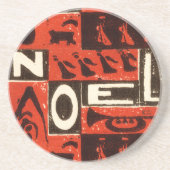 Noel Red Zandsteen Onderzetter (Voorkant)