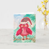 Noel Redbird Kaart (Gele Bloem)