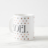 "NOEL" Retro Dotted Christmas Gift Mok (Voorkant links)
