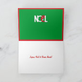 NOEL rode Franse kerstkaart Feestdagen Kaart (Binnen)