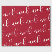 Noel | Rood kerstscript Cadeaupapier (Vlak)