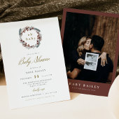 NOEL Rustic Baby shower kerstpine winter Kaart