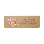 Noel Rustic  Holiday Label (Voorkant)