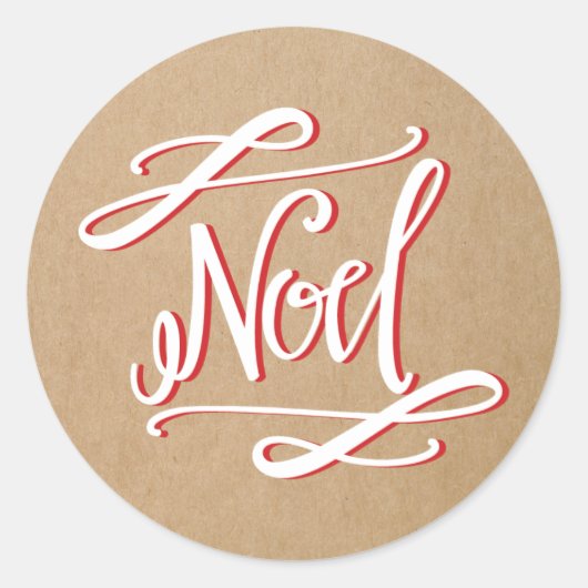 Noel Rustic  Holiday Sticker (Voorkant)