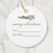 NOEL Rustic Winter Berry van kerstcadeau Bedankjes Labels (Voorkant)