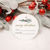 NOEL Rustic Winter Berry van kerstcadeau Bedankjes Labels