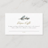 NOEL Rustic Winter Pine Baby Diaper Raffle Ticket (Voorkant)