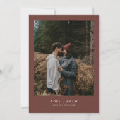 NOEL Rustige kerstpine Winter Save the Date Kaart (Achterkant)