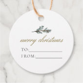 NOEL Rustige Winterpine tot kerstcadeau Bedankjes Labels (Voorkant)