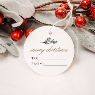 NOEL Rustige Winterpine tot kerstcadeau Bedankjes Labels