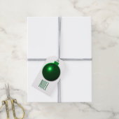 "Noel" Shiny Green Kerstbal Ornament Cadeaulabel (Met Touw)