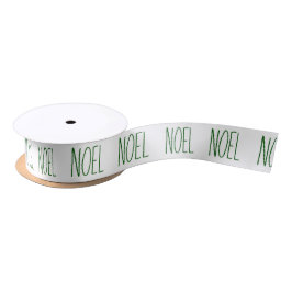 Noel Simple One Word-kerstgroet Satijnen Lint