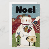 Noel Snowman Kaart (Voorkant / Achterkant)