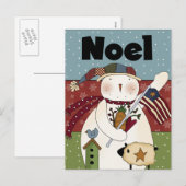 Noel Snowman Kaart (Voorkant / Achterkant)