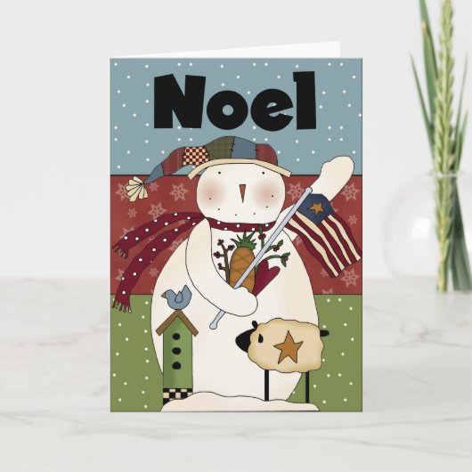 Noel Snowman Kaart (Voorkant)