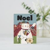 Noel Snowman Kaart (Staand voorkant)