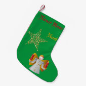 Noel Stocking met Angel Kleine Kerstsok (Voorkant (Hangend))