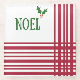 Noel Striped Retro Kerstbeverage Coaster Glazen Onderzetter