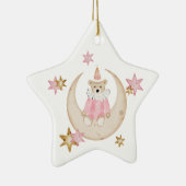 Noel teddy draagt kerstboomnaam keramisch ornament (Rechts)